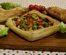 Puff Pastry with Stir Fried Veg