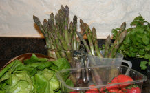 Freshly cut Asparagus