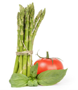 Asparagus, Tomato and Basil companion plants