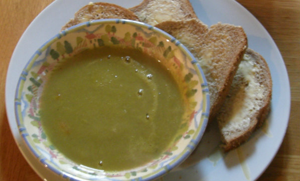 Asparagus and Left overs Soup