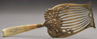 Ivory handle, gold wash asparagus fork, circa1888